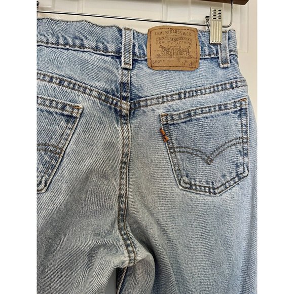 Vintage Levis 550 Jeans Mens 26X28 Orange Tab 90s Relaxed Student Fit Light Wash - Picture 12 of 16